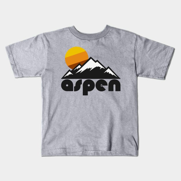 Retro Aspen ))(( Tourist Souvenir Travel Design Kids T-Shirt by darklordpug